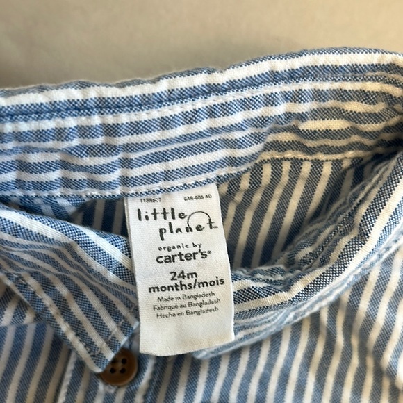 Carter's Little Planet - Organic Striped Romper - Picture 2 of 5